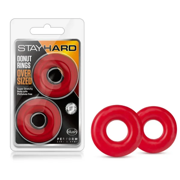 Stay Hard – Donut Rings Oversized – Red