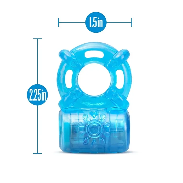Stay Hard – Rechargeable 5 Function Cock Ring – Blue