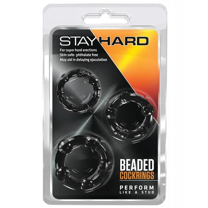 Stay Hard Beaded Cock Rings – 3 Pack