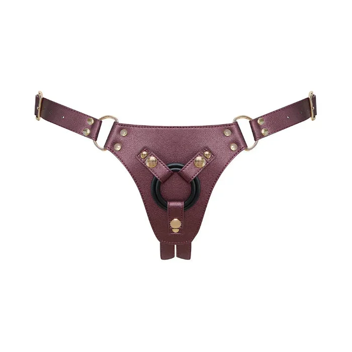 Strap-On-Me Leatherette Adjustable Harness Generous With Removable O-Ring