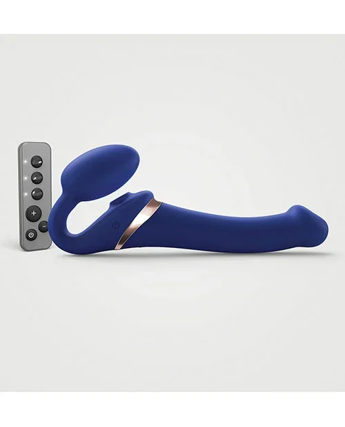 Strap On Me Multi Orgasm Bendable Strapless Strap On Medium – Night Blue