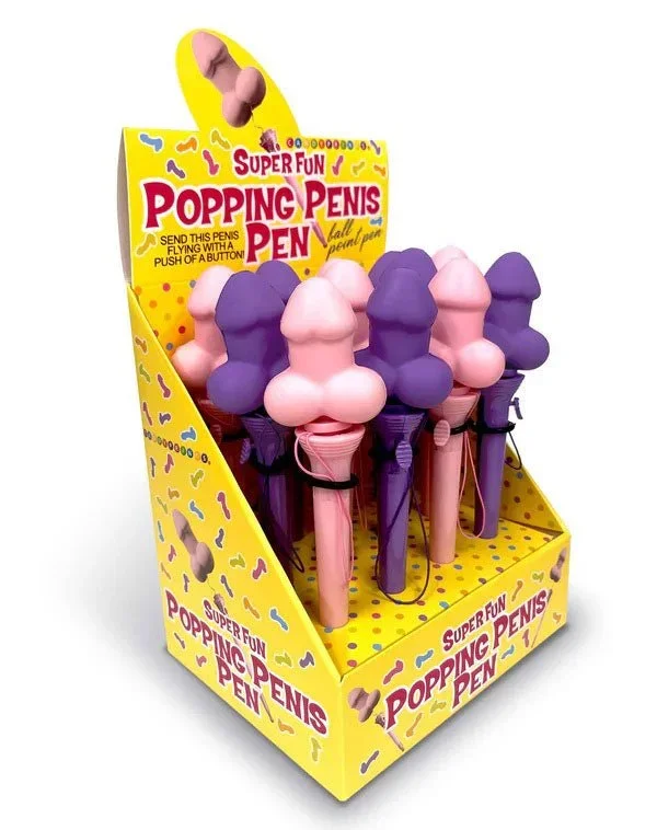 Super Fun Popping Penis Pen – Display of 12ct