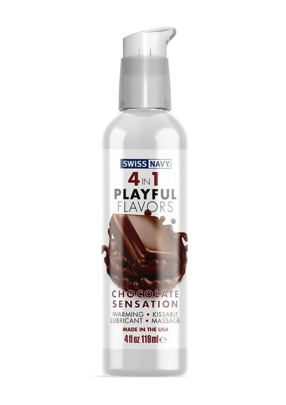 Swiss Navy 4 In 1 Flavored Lubricant 4oz – Chocolate Sensation