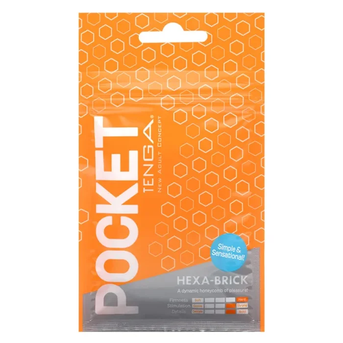 Tenga Pocket-Sized Masturbator – Hexa Brick Texture