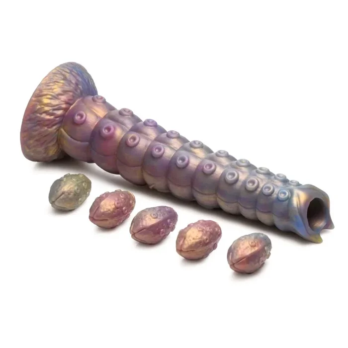 Tentacle Ovipositor Silicone Dildo with Eggs
