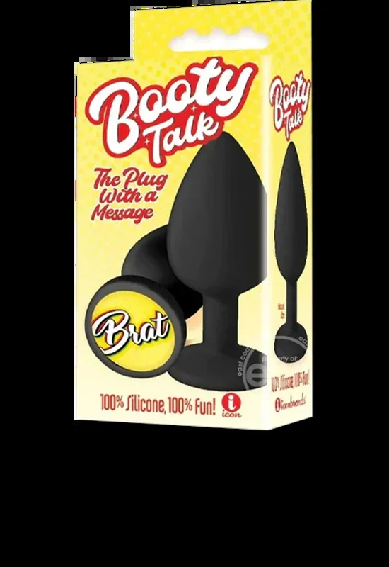 The 9’s – Booty Talk Silicone Butt Plug Brat – Black
