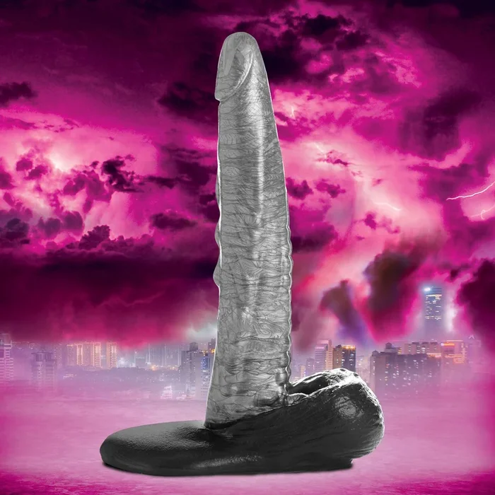 The Gargoyle Rock Hard Silicone Dildo – Silver