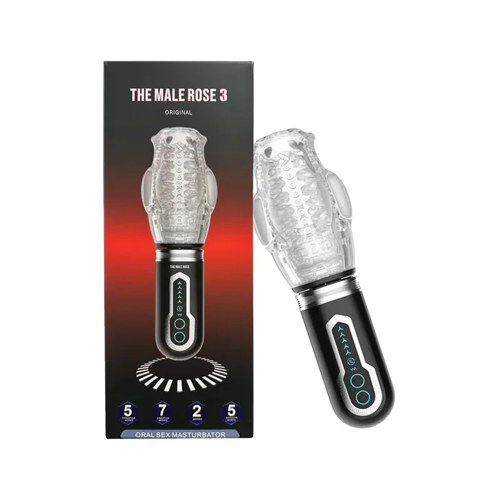 The Male Rose 3 Thrusting, Rotating & Vibrating Oral Sex Masturbator