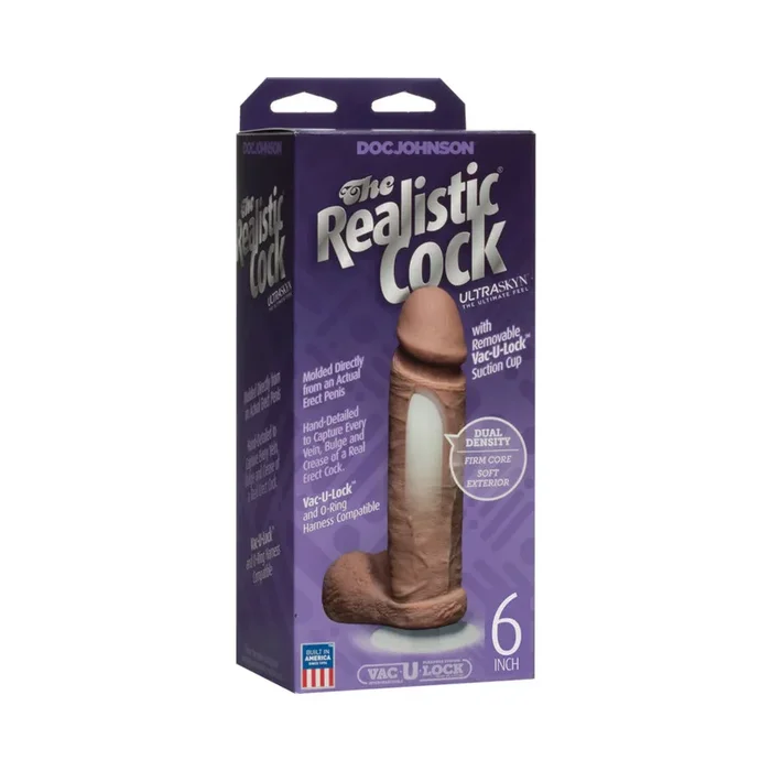 The Realistic Cock – UR3 – 6 Inch Brown