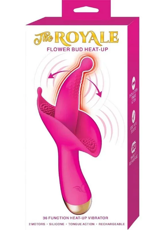 The Royal Flower Bud Heat-Up Rechargeable Silicone Warming Clitoral Stimulator