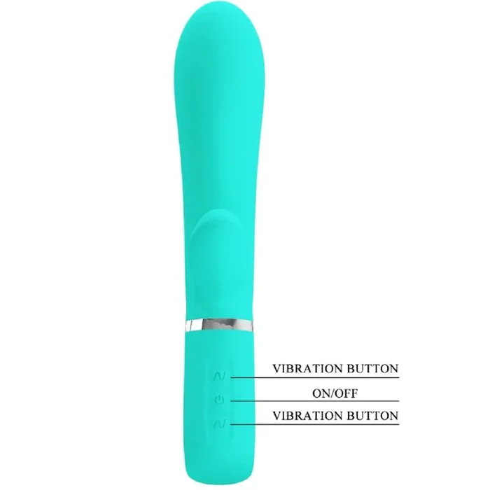 Thomas Super Soft Silicone Rabbit Vibrator – Turquoise