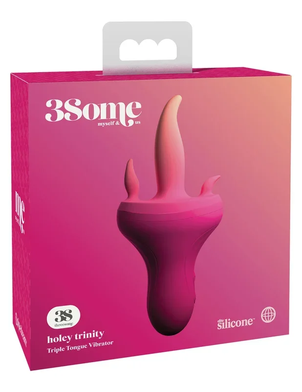 Threesome Holey Trinity Triple Tongue Vibrator – Pink