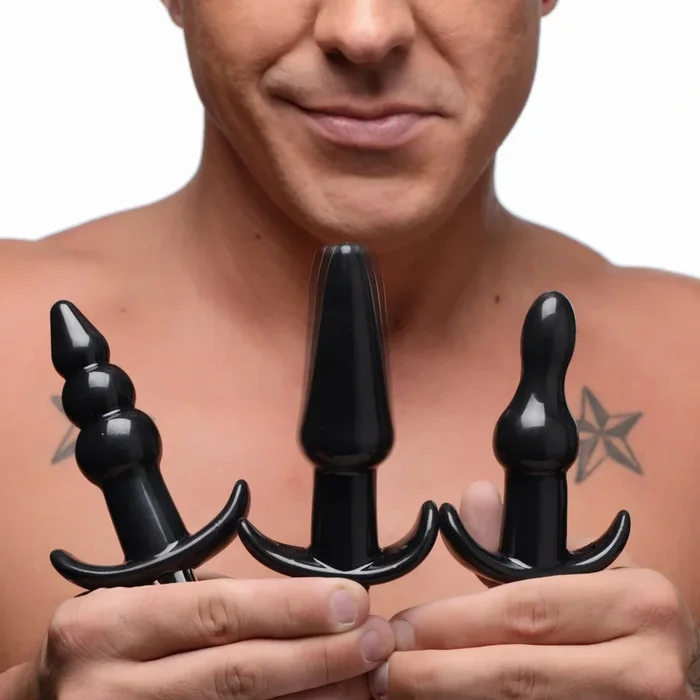 Thrill Trio Anal Plug Set – Black
