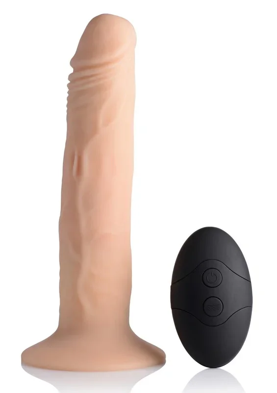Thump It Rechargeable Silicone Thumping (Medium) 7.5in Dildo with Remote Control
