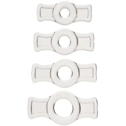 Titanmen Cock Ring 4 Pack Clear Male Erection Enhancer