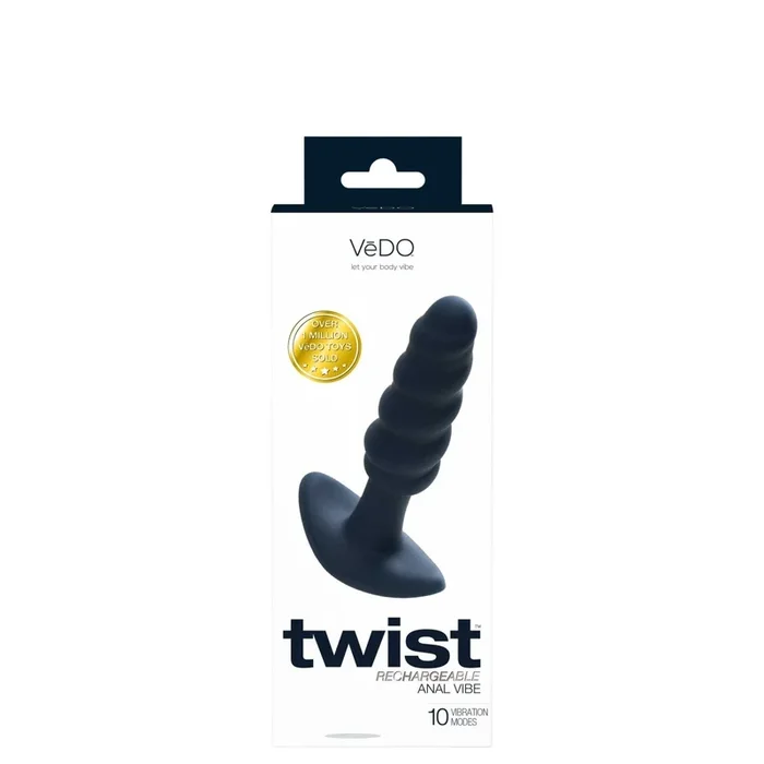 Twist Rechargeable Anal Vibe – Black Pearl