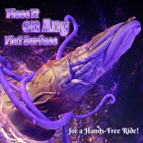 Unique Plant Monster 8.66 IN Fully Waterproof Dildo with 7 Thrusts and Vibrates