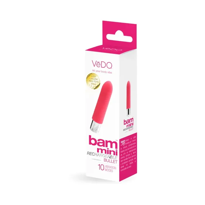 VeDO Bam Mini Rechargeable Bullet Vibe – Foxy Pink