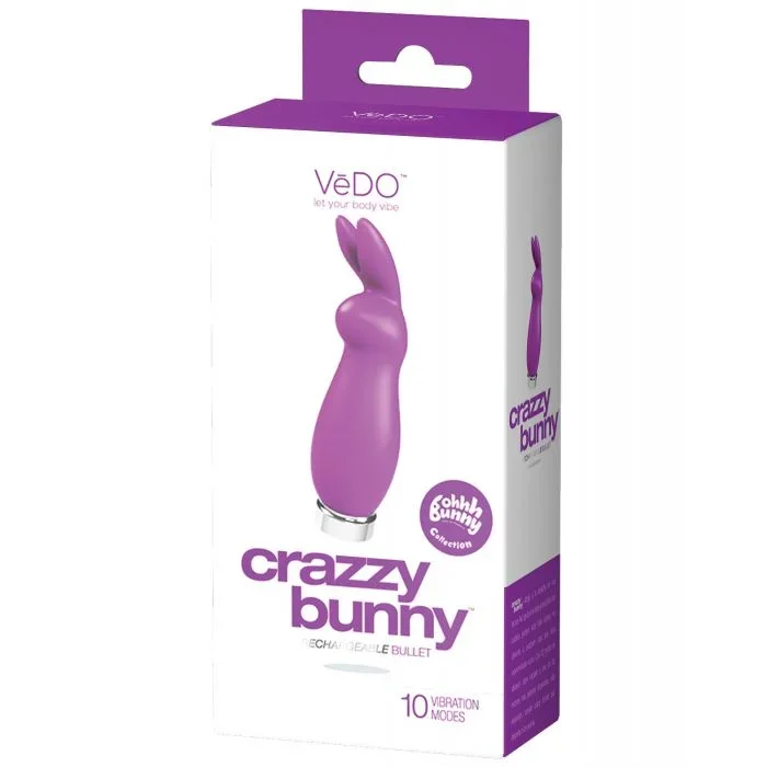 VeDO Crazzy Bunny Rechargeable Bullet – Perfectly Purple
