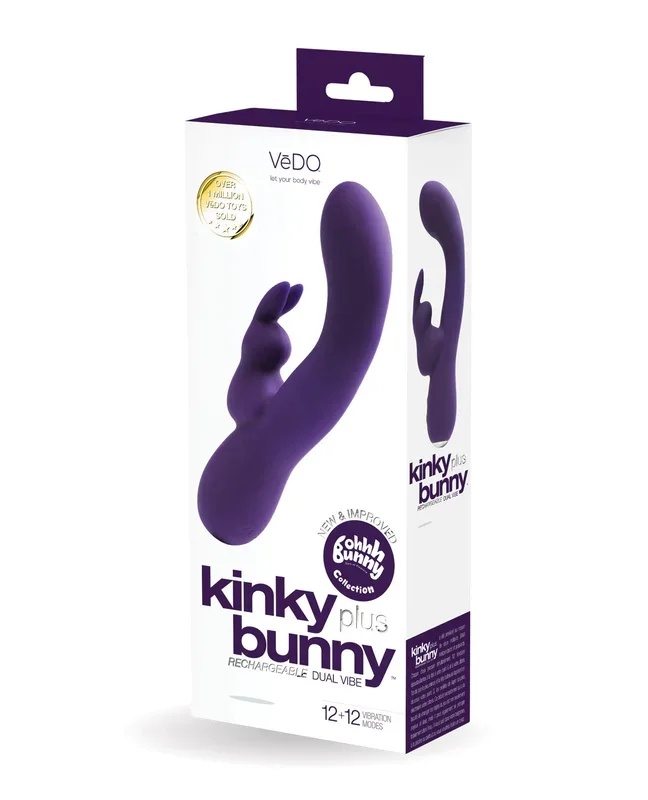 VeDO Kinky Bunny Plus Rechargeable Dual Vibe – Deep Purple