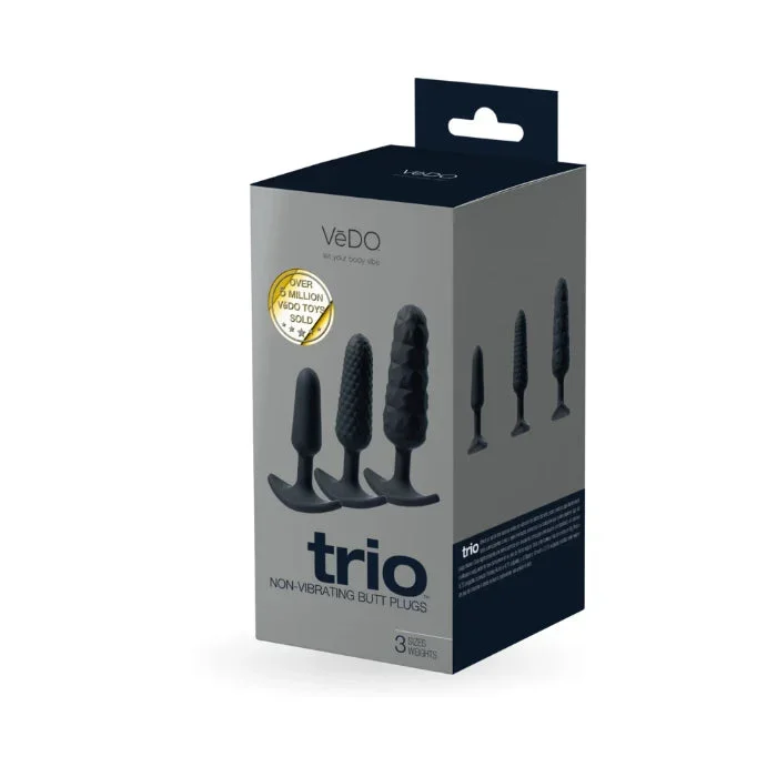 VeDO Trio Textured Progressive Size Anal Plug Set