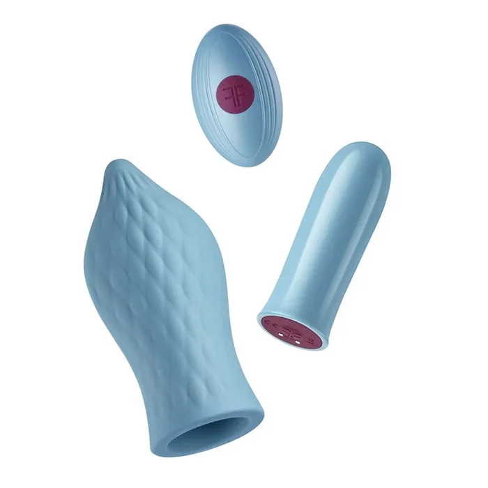 Versa Bullet Vibrator Plus T Sleeve – Light Blue