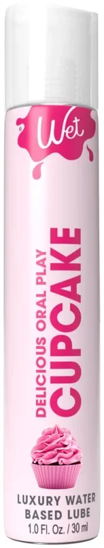 Wet Delicious Oral Play – Cupcake – Waterbased Flavored Lube 1 Oz