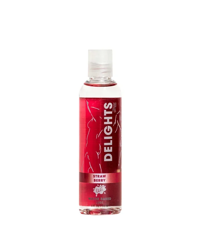Wet Delights Water Based Strawberry Flavored Lube 4 Oz