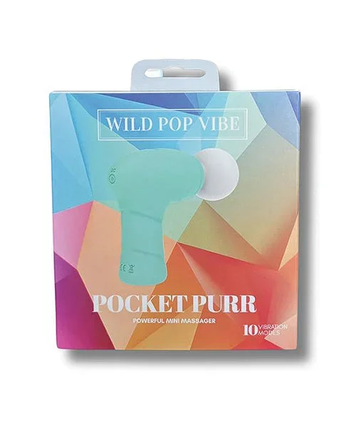 Wild Pop Vibe Pocket Purr Mini Massager – Aqua