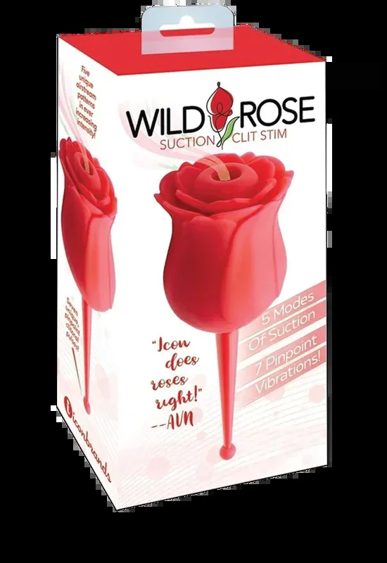 Wild Rose Le Point Rechargeable Silicone Suction Vibrator – Red