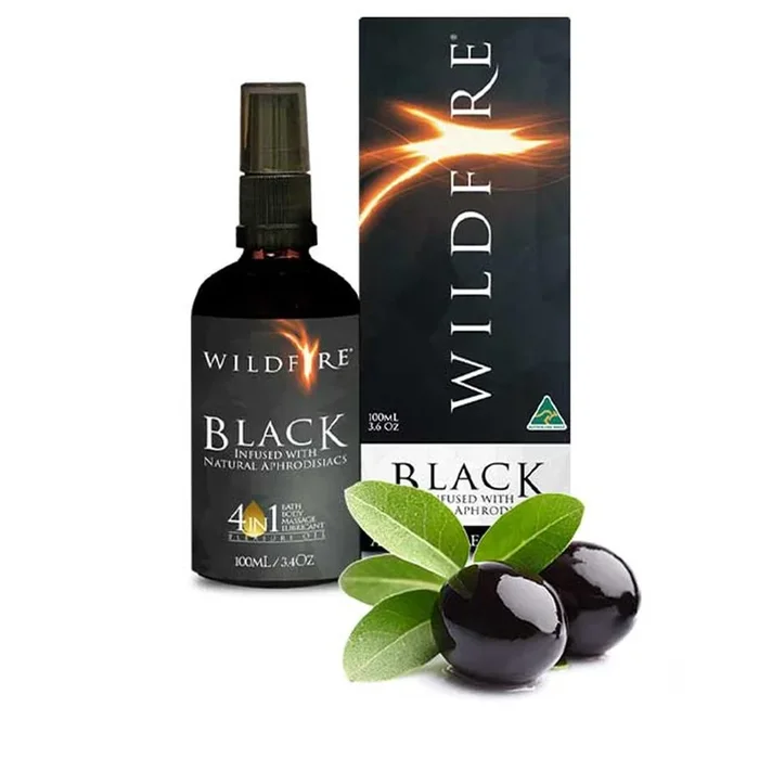 Wildfire 4-In-1 All Over Pleasure Oil – Black