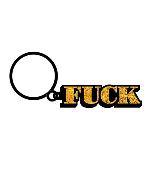 Wood Rocket Fuck Keychain – Gold