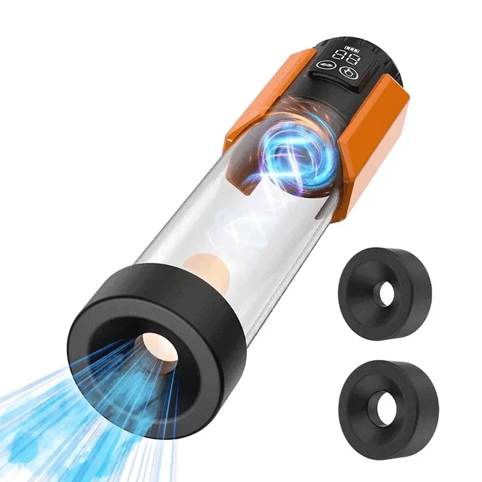 XP1 Electric Waterproof Penis Pump with 5 Suction Levels for Size Growth and Hot Cold Water Training