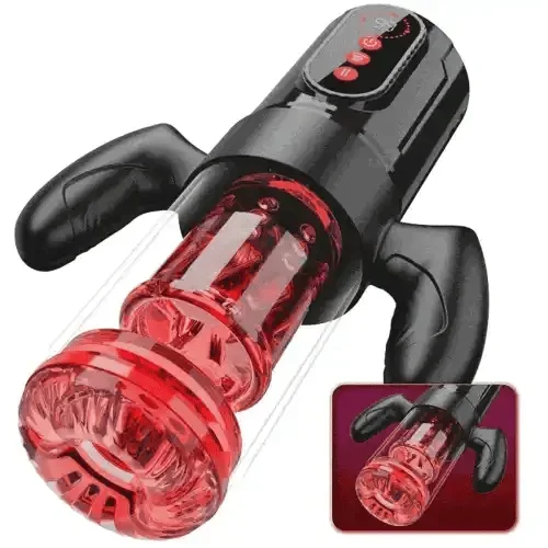 XS5: Large Penis Thrusting Masturbator with 9 Thrusting Rotating and Suction Modes for Men