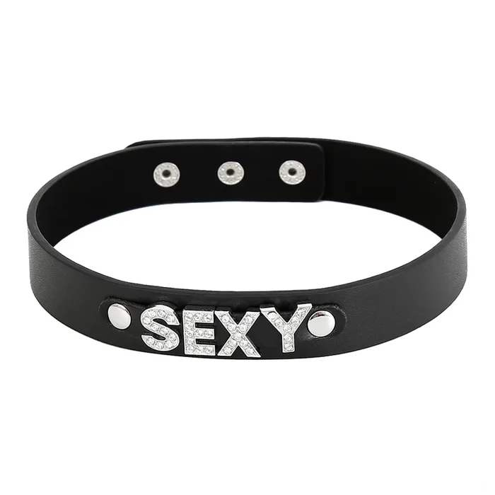 Yiwu Diamante Sexy Faux Leather Choker