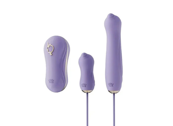 Zalo Unicorn Set With Powerful Mini Thruster Air Pulse And Vibrating Egg