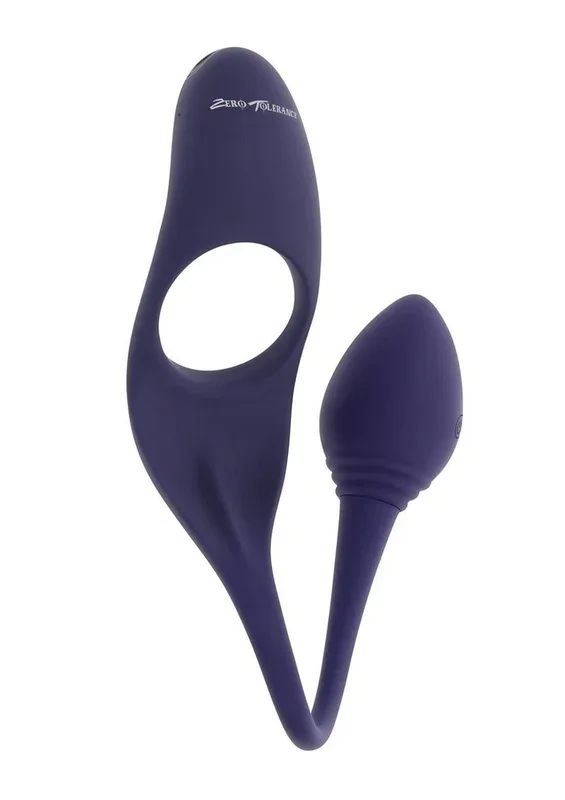 Zero Tolerance Tip to Tail Rechargeable Silicone Cock Ring with Anal Plug