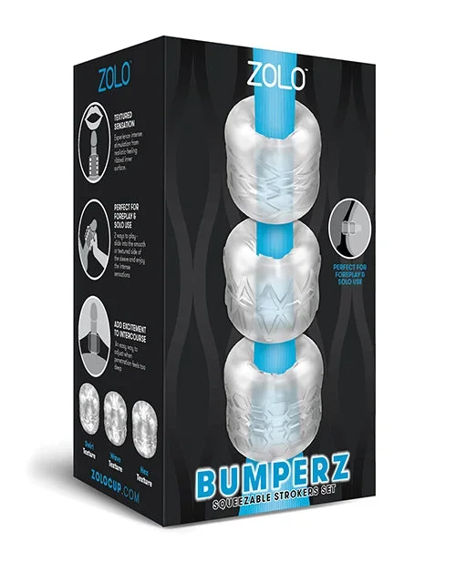 Zolo Bumperz Squeezable Stroker Set – Clear