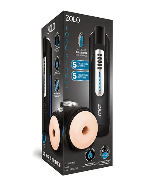 Zolo Long Stroke Thrusting Masturbator – Ivory