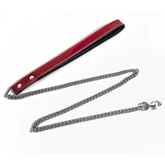 Zorba Patent Leather Chain Leash